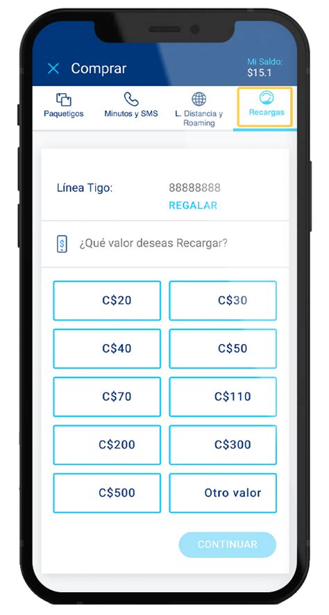 Regalar una recarga paquete o transferir saldo a otro número Tigo