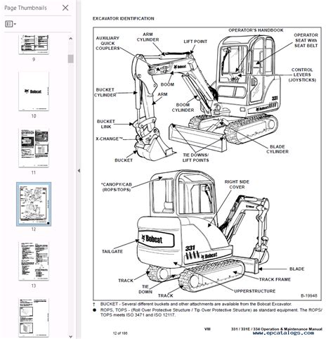 Bobcat 331 331e 334 Excavator Maintenance Manual Pdf