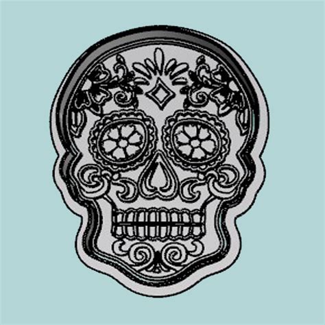 Archivo Stl Calavera De Coco Y Mano Hamsa Cortantes Con Stamp Objeto