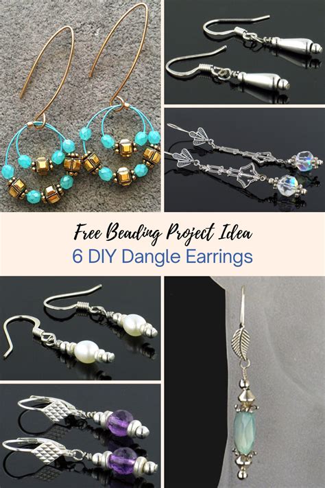 Free Beading Project Idea 6 DIY Dangle Earrings Soft Flex Company