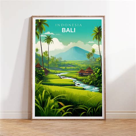 Bali Indonesia Travel Poster Wall Art Bali Indonesia Poster Etsy