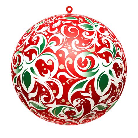 Classic Red And Green Ornament Globe Merry Christmas Transparent Png