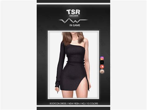 The Sims Resource Bodycon Dress Bd992