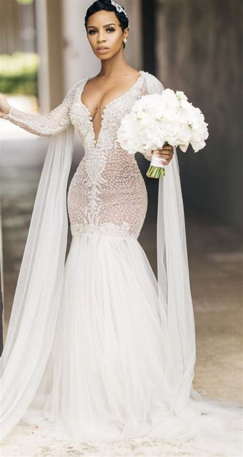 Long Sleeve Bridal Dress With Open Neck Line Darius Couture