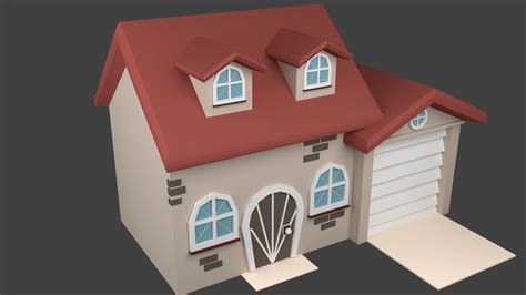 Low Poly House 3D Model CGTrader