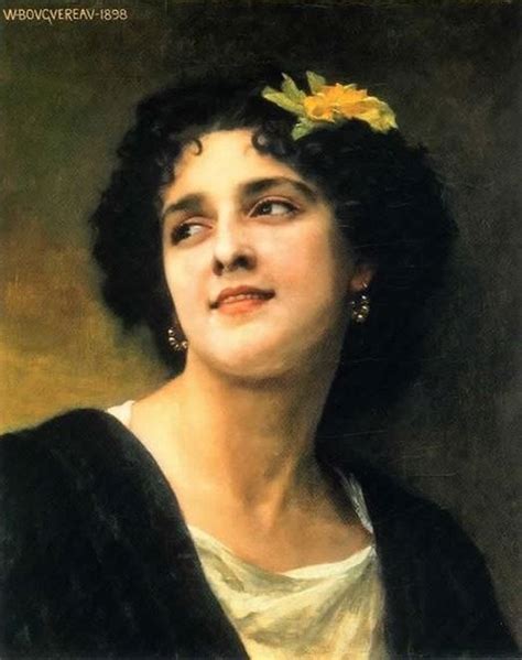 Bouguereau William Adolphe Aka Portrait Of A Brunette Classic Art Print