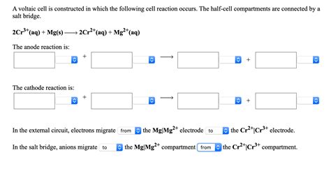 Solved A Voltaic Cell Is Constructed In Which The Following Chegg