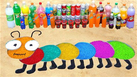 How To Make Rainbow Giant Worm From Orbeez Colorful Coca Cola