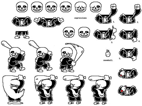 Pacifist Sans Sprite Sheet By Probnotevan On Deviantart