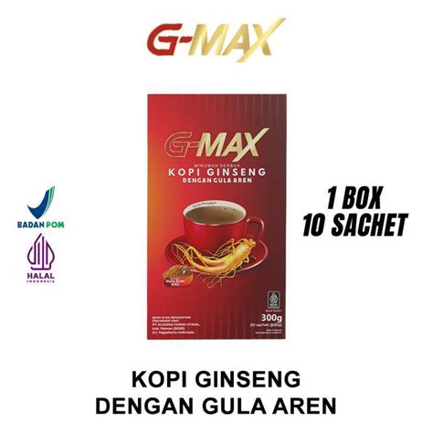 Jual G Max Kopi Ginseng Gmax Penambah Stamina Pria Dewasa Di Seller