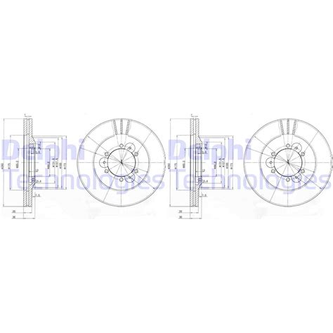 2X DELPHI BREMSSCHEIBEN 280mm BELÜFTET VORNE PASSEND FÜR ISUZU TROOPER