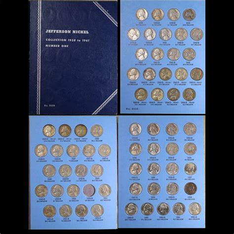 Virtually Complete Jefferson Nickel 5c Whitman Album 1938 1961 65