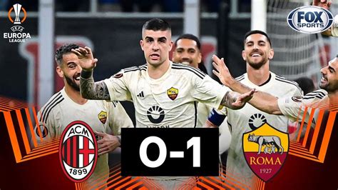 La Roma Saca Ventaja De San Siro Uefa Europa League Youtube