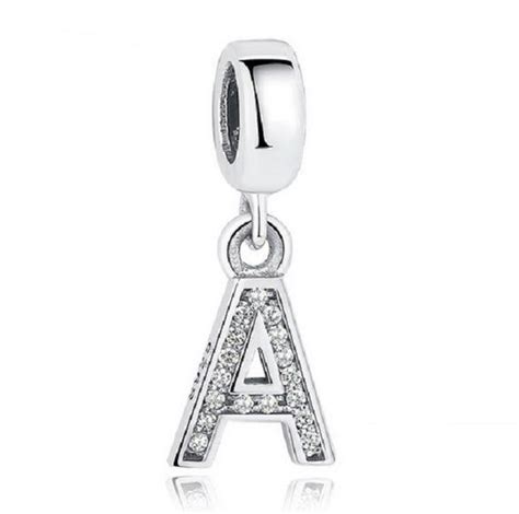 Alphabet Letter Initial Pendant Charms Sterling Silver Etsy