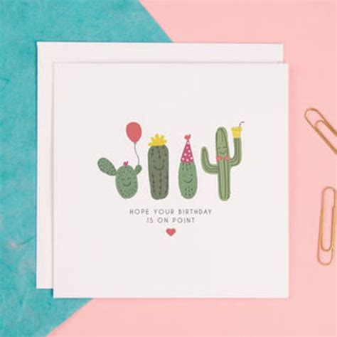 Cactus Pun Card Etsy