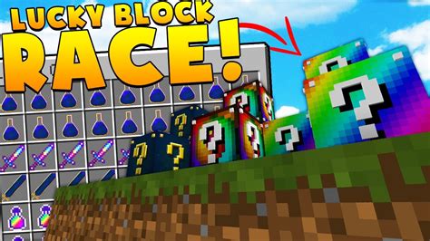 Minecraft RAINBOW LUCKY BLOCKS VS SPIRAL LUCKY BLOCKS RACE