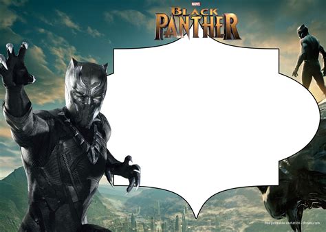 Free Printable Black Panther Invitation Templates Black Panther Party