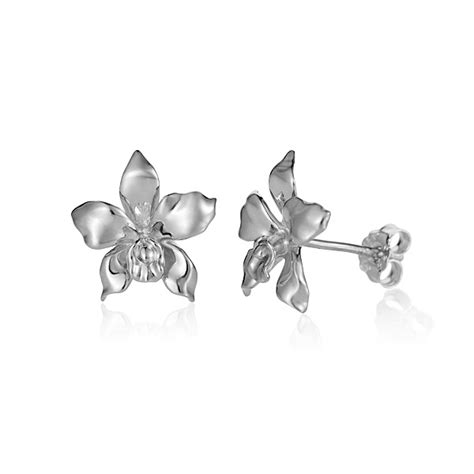 Orchid Earrings Sterling Silver Kappys Fine Jewelry West Palm