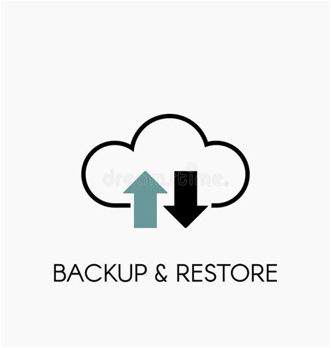 Data Cloud Icon Backup And Restore Sign Stock Vector Illustration Of