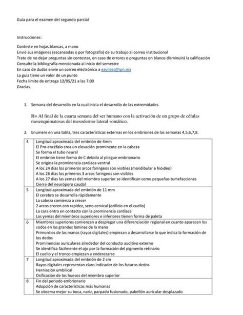 Cuestionario de Evaluación Segundo Parcial Mara López uDocz