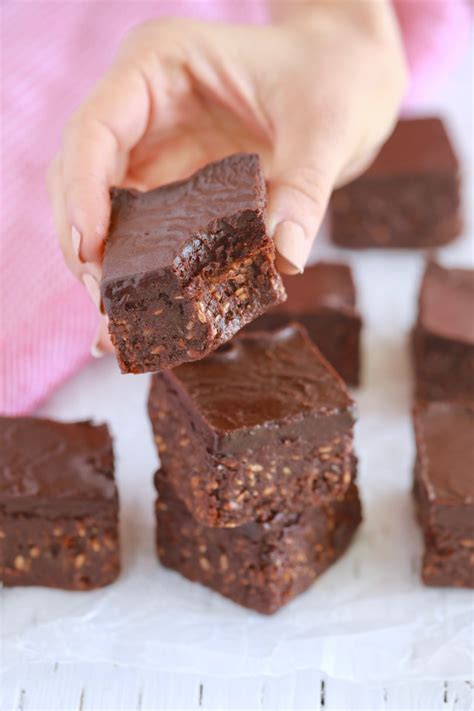 Healthy No Bake Brownies Vegan Gemmas Bigger Bolder Baking