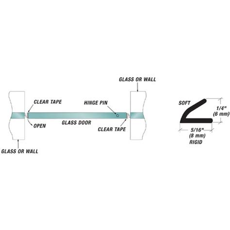 Us Horizon Vs 1 4 Inch Height Clear Dual Durometer Shower Door Seal V