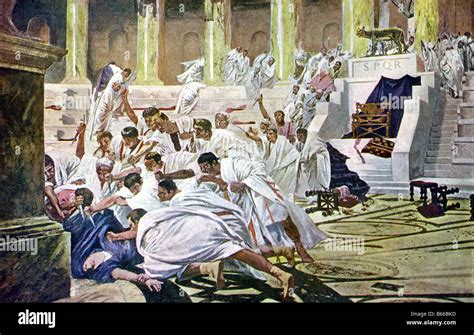 Assassination of Julius Caesar on March 15, 44 B.C., the Ides of Stock ...