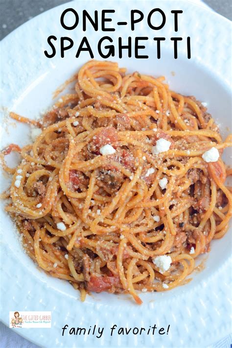 One Pot Spaghetti With Doctored Jar Spaghetti Sauce The Ted Gabber