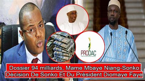 Dossier Milliards Mame Mbaye Niang Sonko D Cision De Sonko Et Du