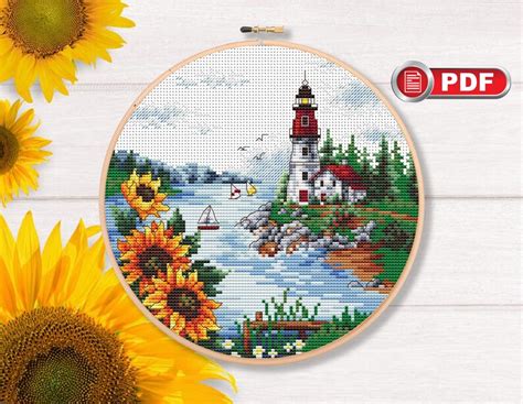 Set Of Seasons Cross Stitch Patterns Landscape Cross Stitch Etsy