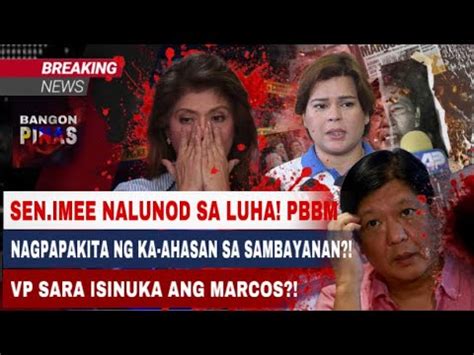 SEN IMEE NALUNOD SA LUHA PBBM NAGPAPAKITA NG KA AHASAN SA SAMBAYANAN