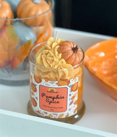 Pumpkin Spice Soy Candle Fall Decor Candle Fall Dessert Etsy