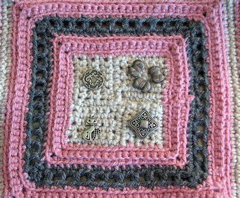 Ravelry Entrelac Buttoned Square Crochet Pattern By Darlene Swaim