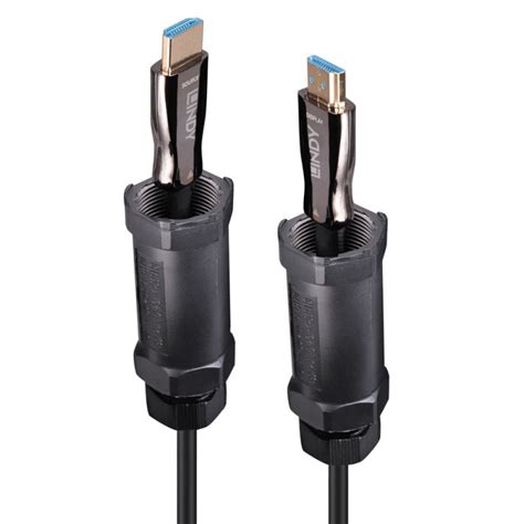 50m Armoured Fibre Optic Hybrid HDMI 8K60 Cable Cables Adapters