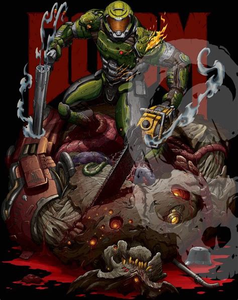 Doom 2016 Fan Art Doom Demons Doom Doom Game