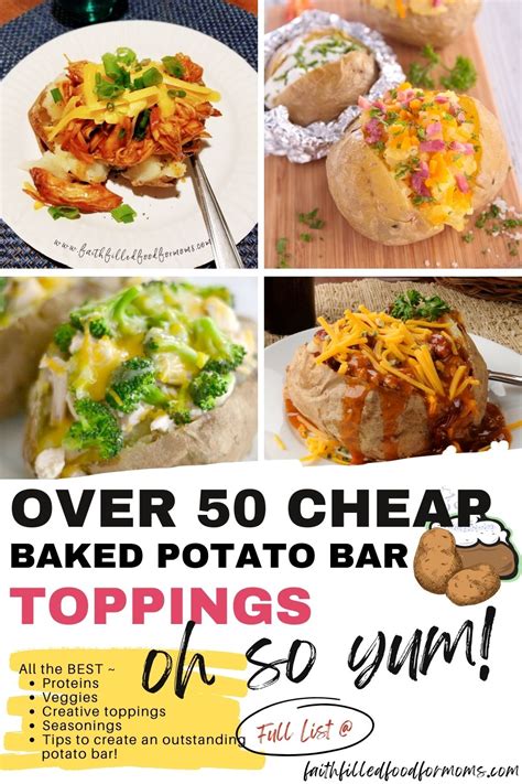 50 BEST Cheap Toppings For A Baked Potato Bar Faith Filled Food For