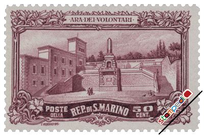 San Marino Commemorative Stamps Centesimi War Memorial