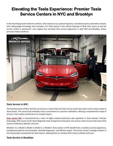 Ppt Elevating The Tesla Experience Premier Tesla Service Centers In