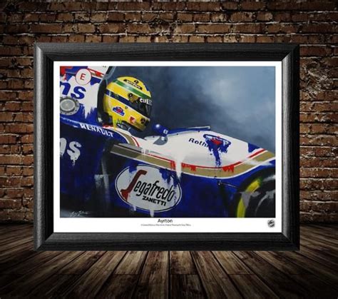 Ayrton Senna Limited Edition Art Print By Greg Tillett Formula F Poster