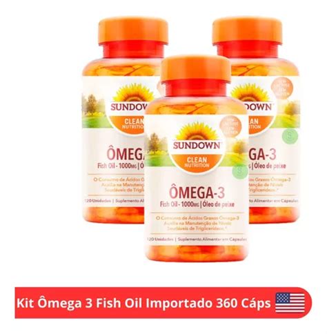 Fish Oil Mega Mg C Psulas Importado Sundown Parcelamento