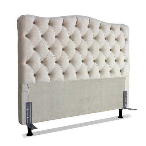 Cabeceira de Cama Box Viúva 128 cm Dunas Larhome Tecido Suede Veludo