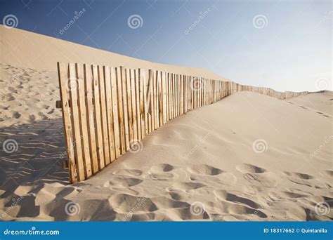 Wood Fence In Great Sand Dune Stock Photo Image Of Nature Ground