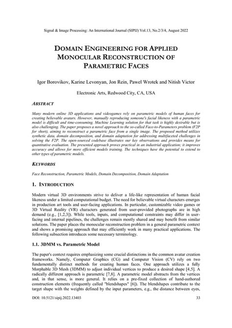 Domain Engineering For Applied Monocular Reconstruction Of Parametric