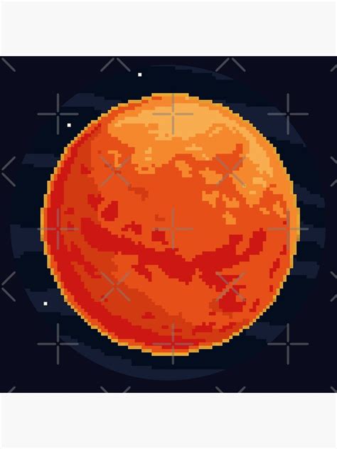 Mars Pixel Art Design Poster For Sale By Blueacesky Redbubble