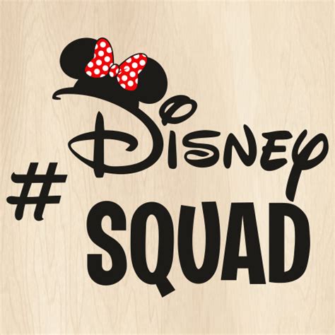 Minnie Mouse Disney Squad Svg Disney Squad Png