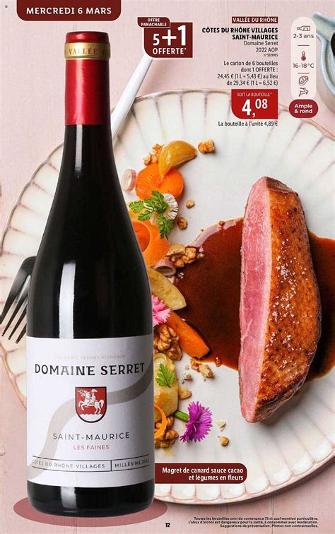 Promo Côtes Du Rhône Villages Saint maurice Domaine Serret 2022 Aop