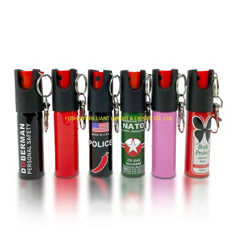 20ml 40ml 60ml Female Self Defense With Keychain Pepper Spray