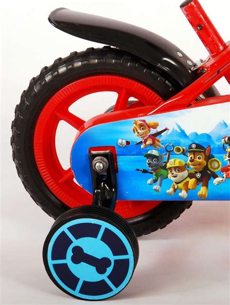 Paw Patrol Kinderfiets Jongens Inch Rood Blauw Doortrapper