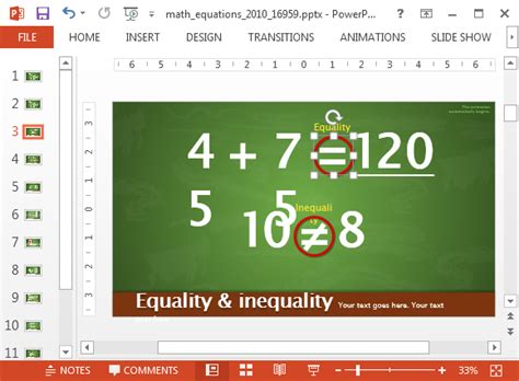 Animated Math Equations For PowerPoint