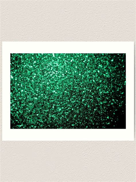 Emerald Green Faux Glitter Sparkles Art Print For Sale By Pldesign